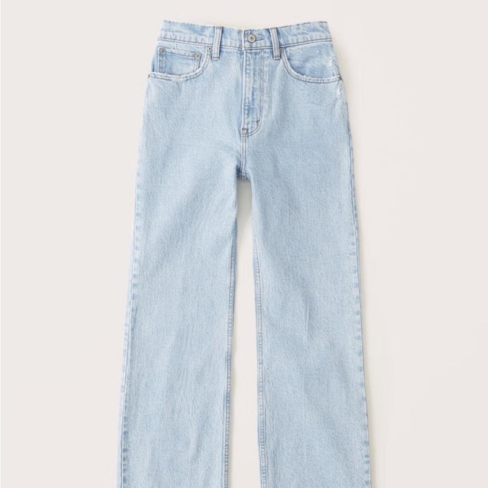 Abercrombie & Fitch Curve Love High Rise 90s Relaxed Jean (Size 25 Extra Short)